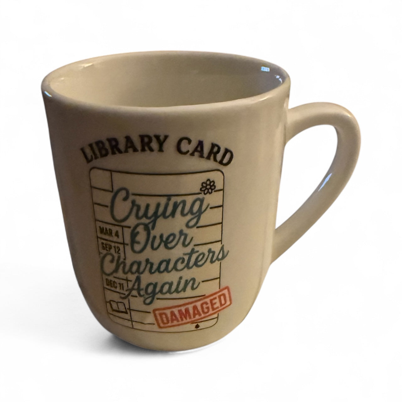 Book Club Library Card Mug
